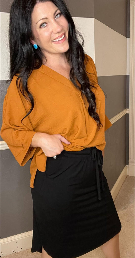 Black cotton skirt