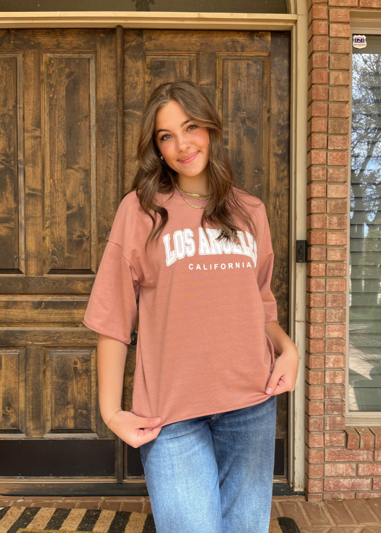 Brown L.A. top - M