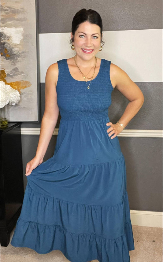Smocked Tank Dress- Medium