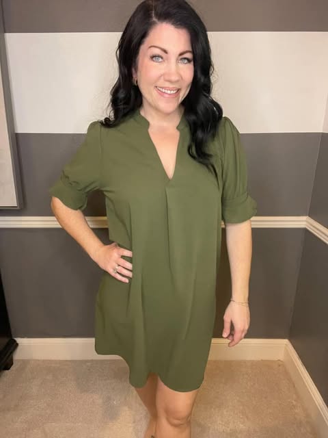 Olive Green Dress