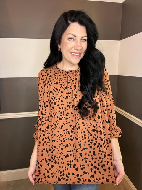 Leopard Print Top- XL only