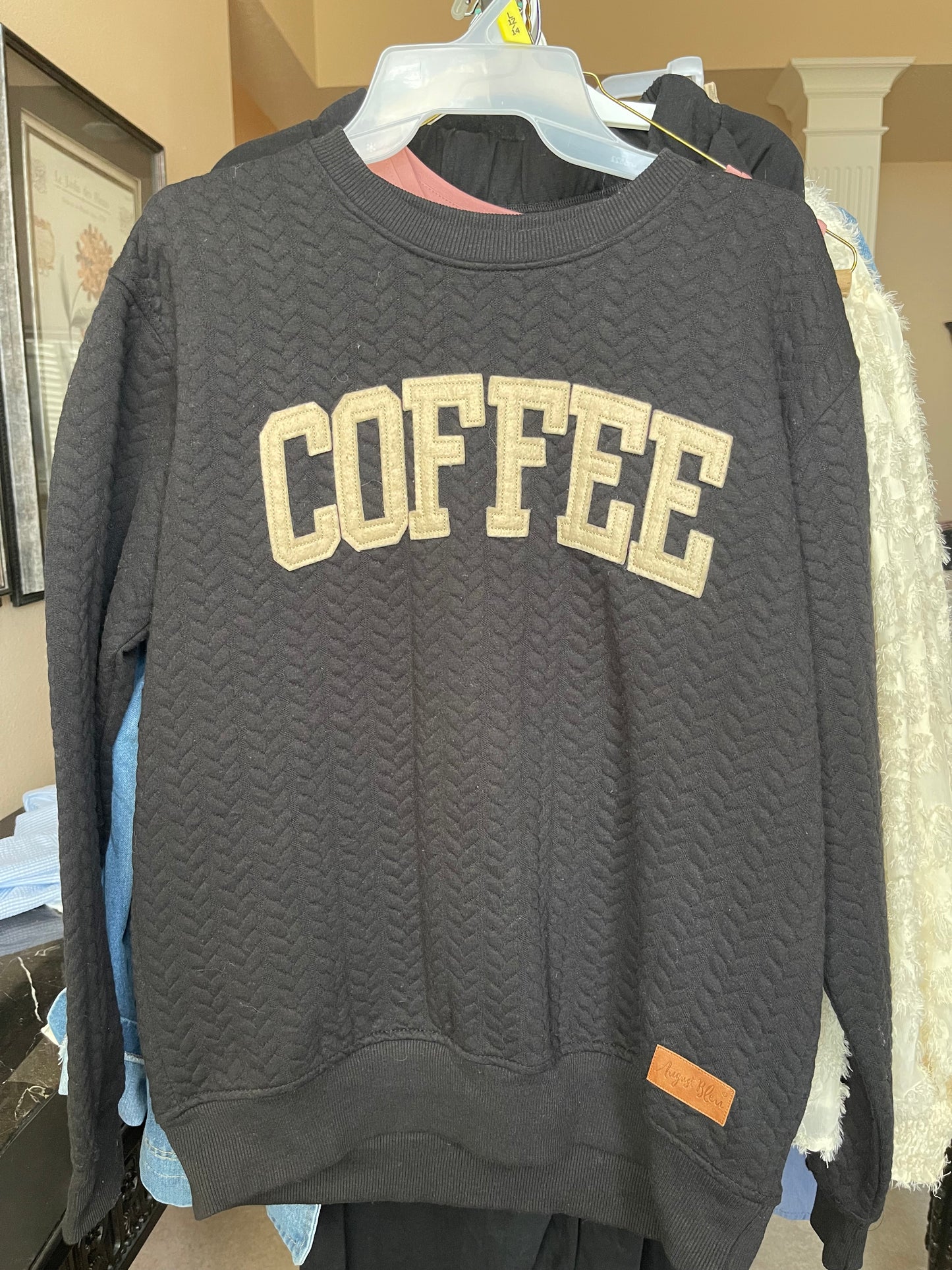 Quilted August Bleu Sweater