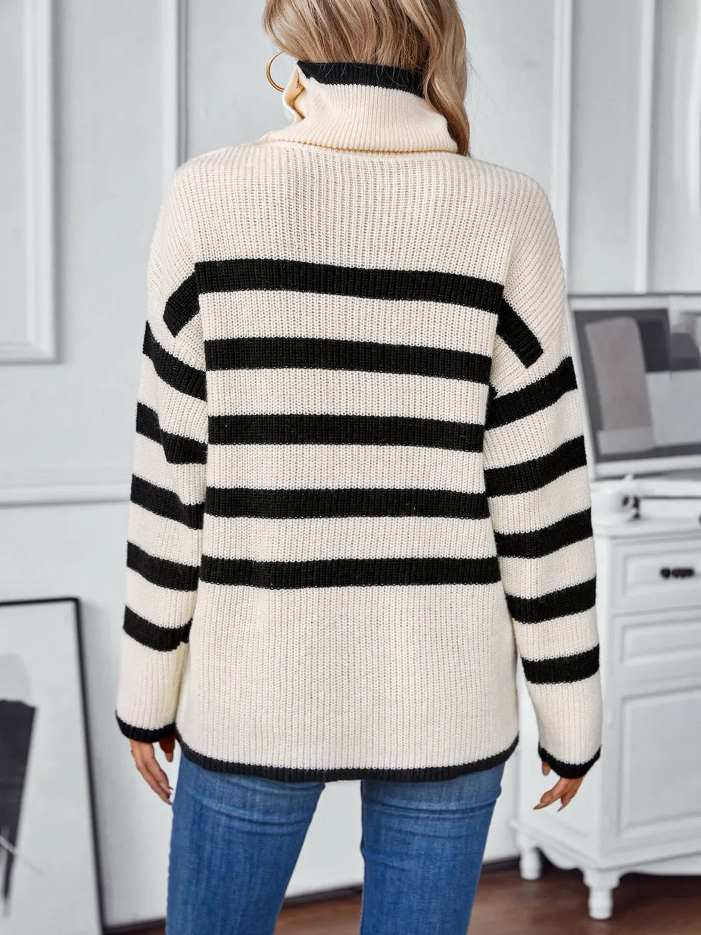 Stripe Cream Sweater