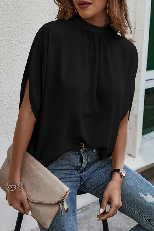 Black tie back top