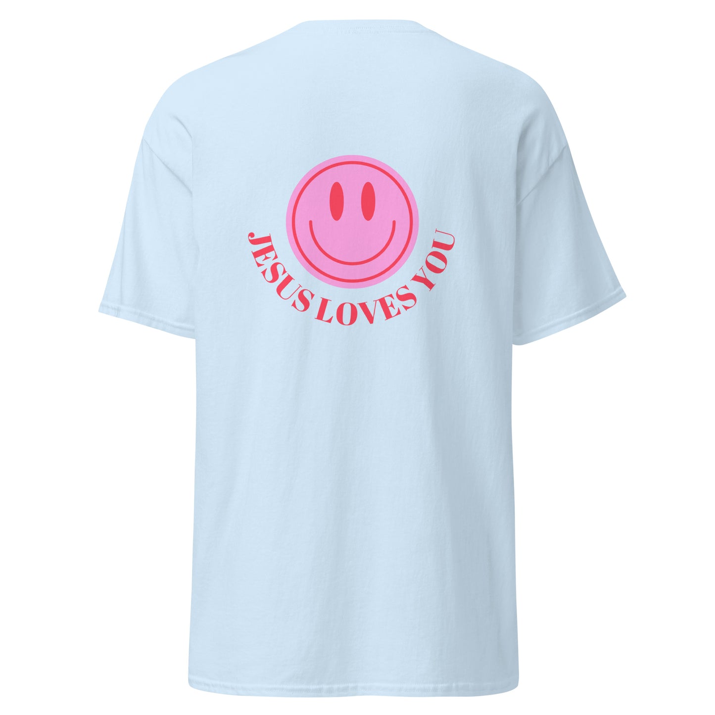 Jesus loves you colorful tee (back)