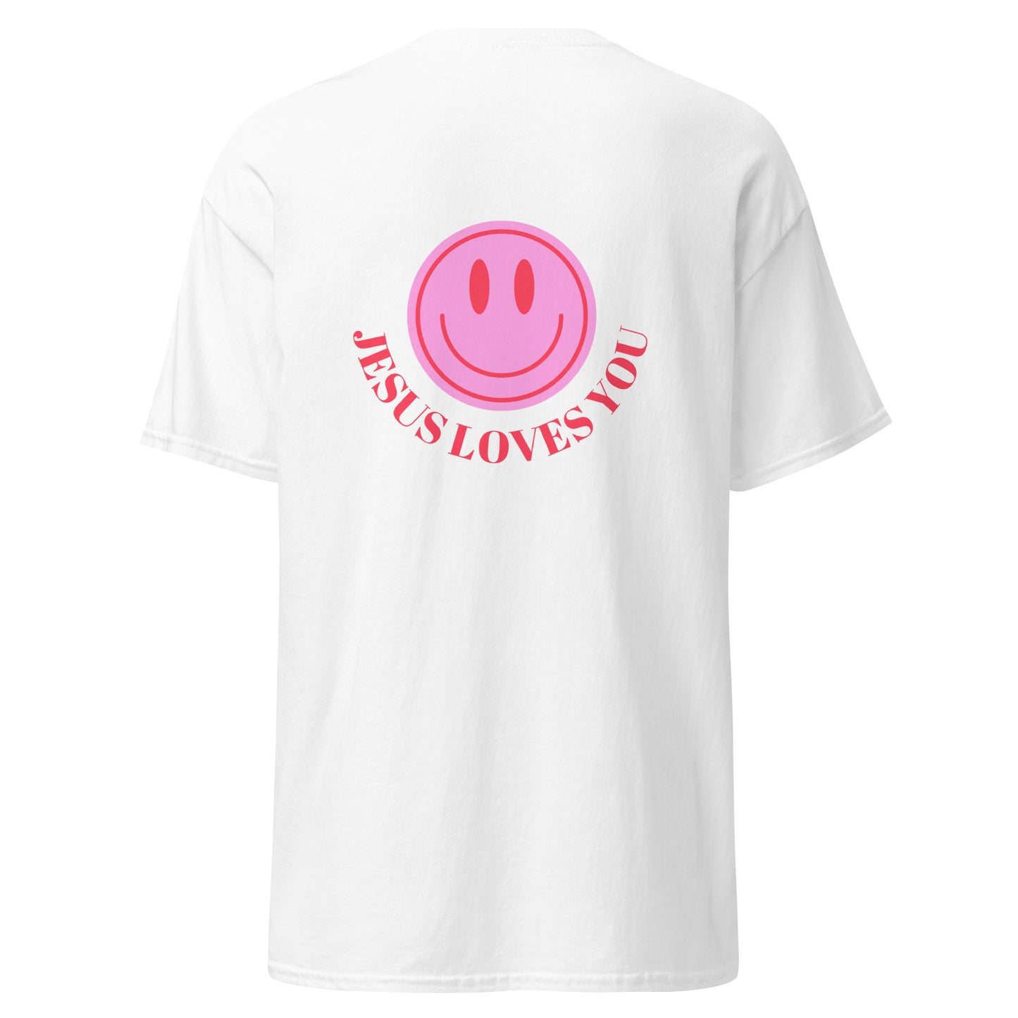 Jesus loves you colorful tee (back)