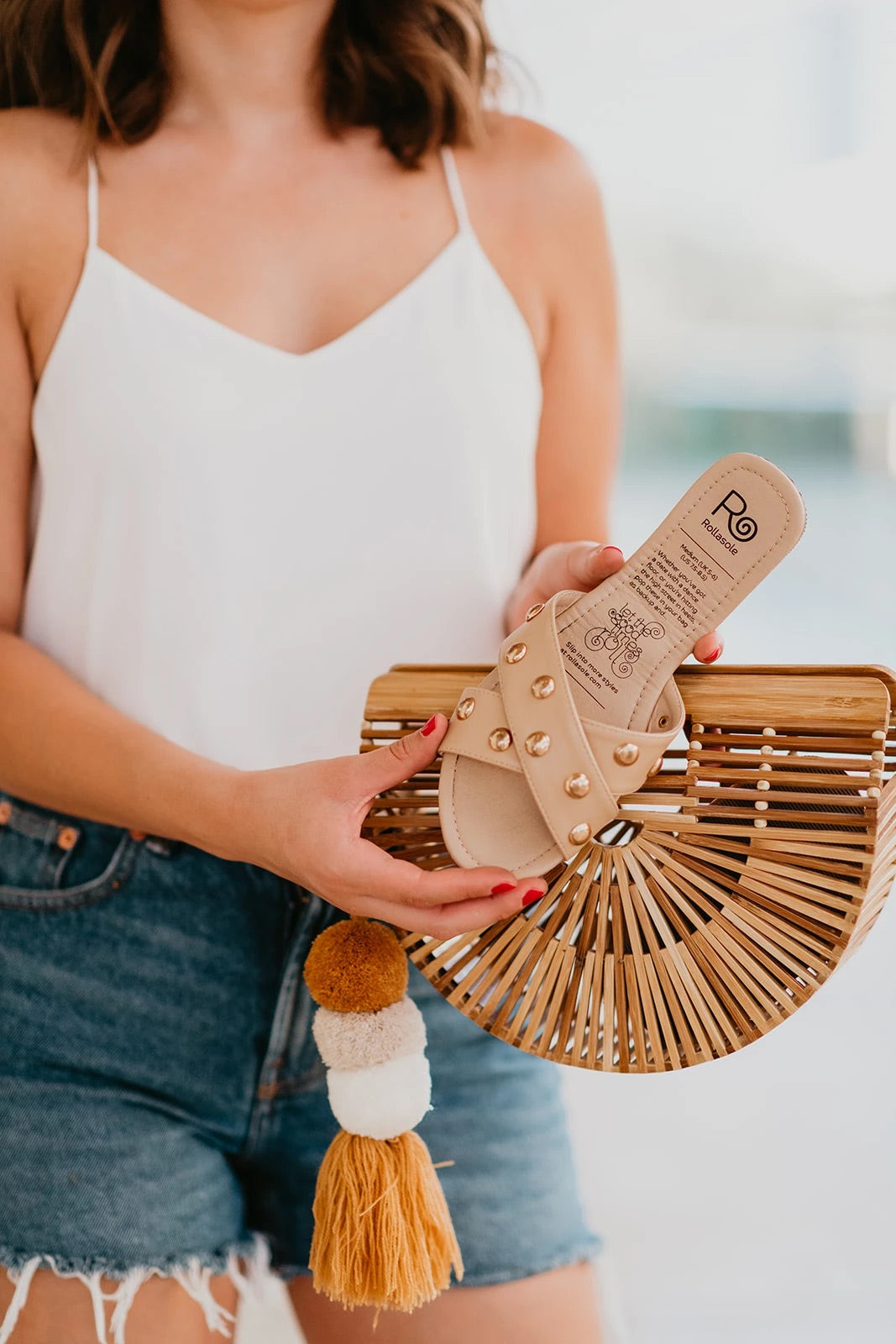 Rollasole Dulce studded slip on