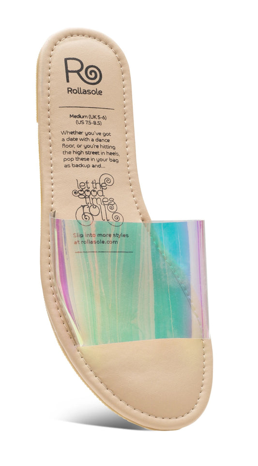 Rollasole Galaxy iridescent slip on