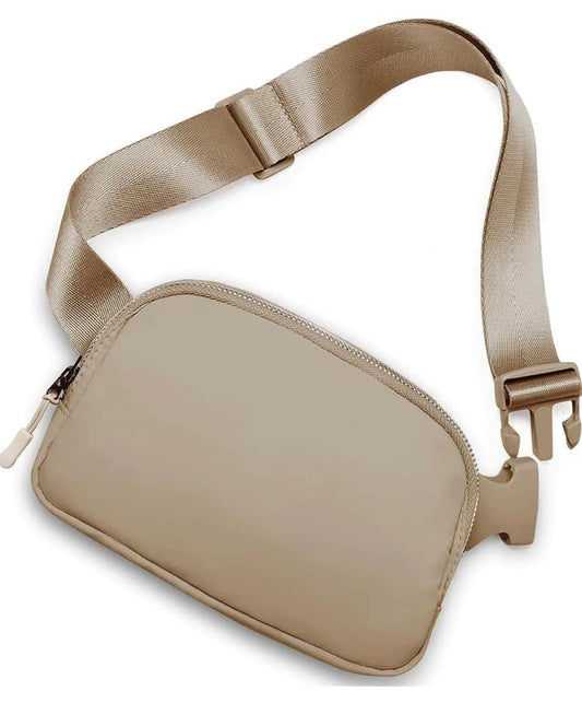 Tan fanny pack shoulder sling bag