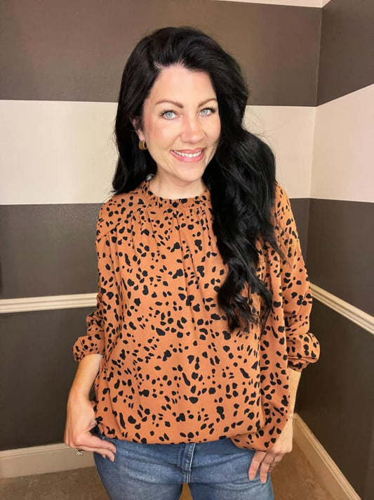 Leopard Print Top- XL only