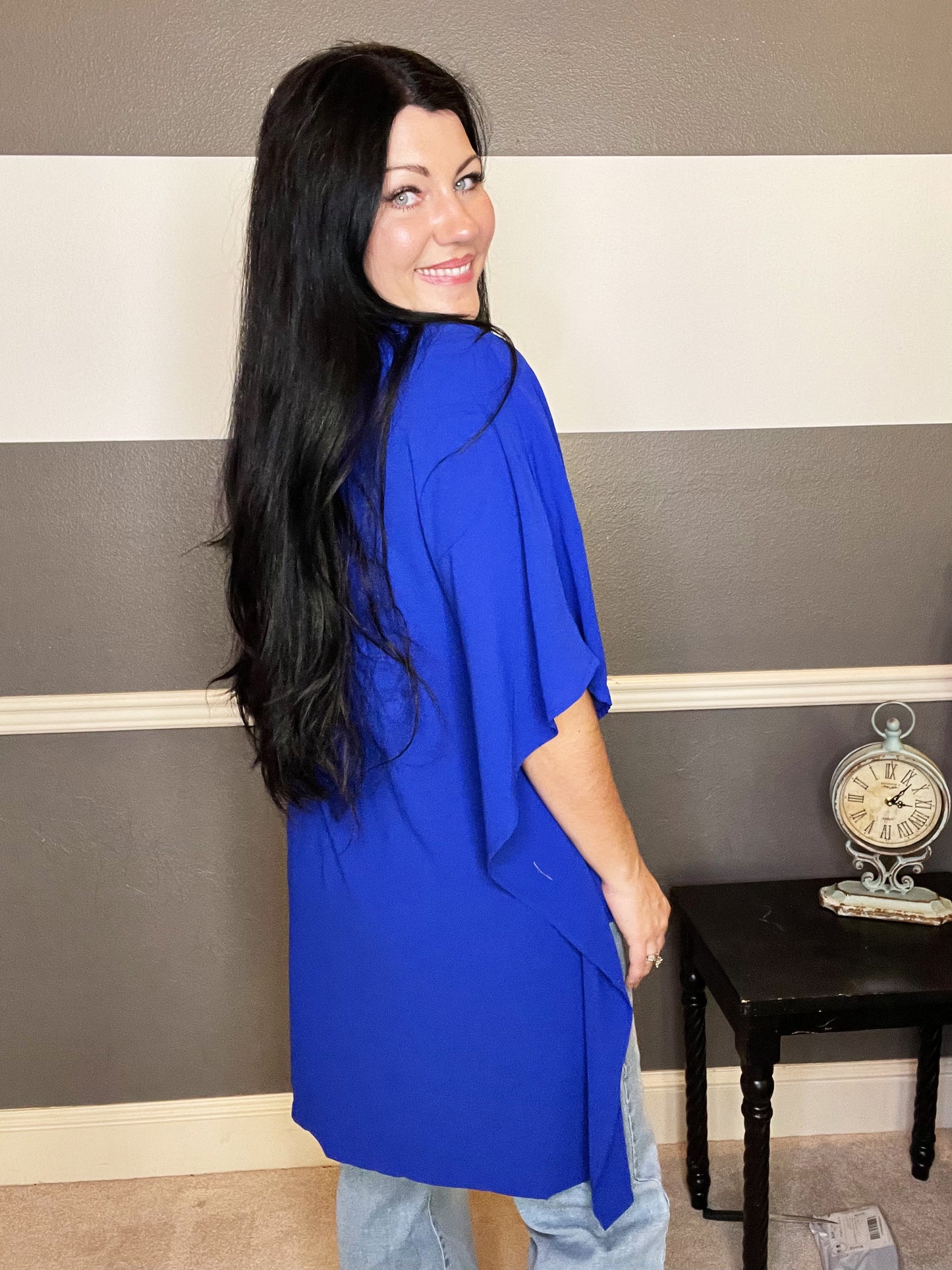 Royal Blue long length top