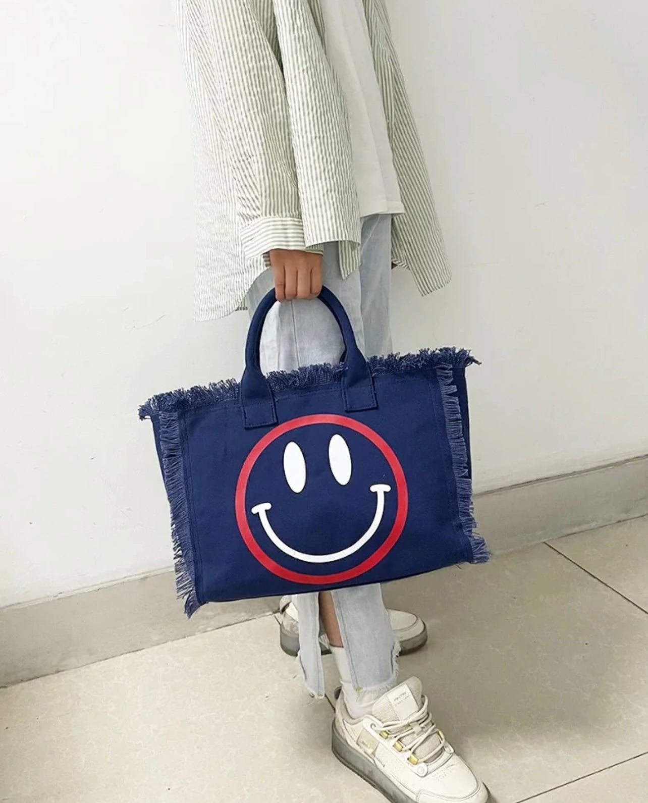 Smile Navy Tote